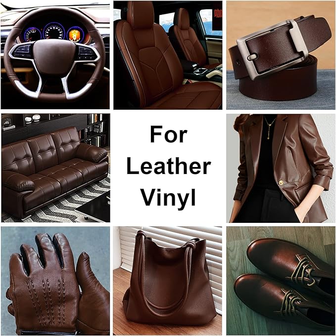 Dark Brown Leather Recoloring Balm, Leather Repair Kit - Image 2