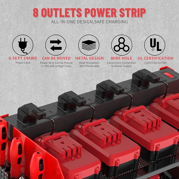 3-Tier Modular Drill Holder & Power Tool Organizer Wall Mount - Image 2
