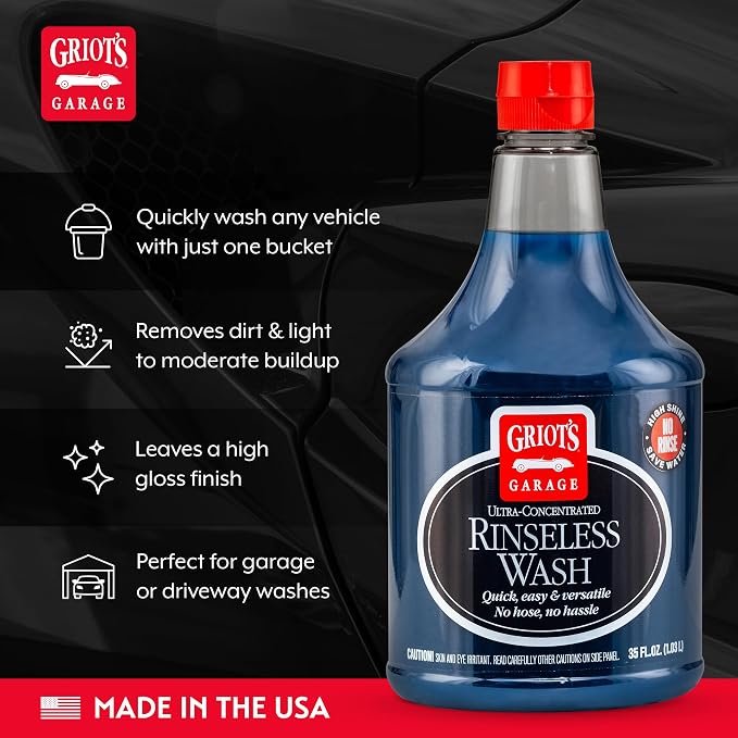 Griot's Garage Rinseless Wash for Car Cleaning and Detailing, No-Rinse Vehicle - Image 3