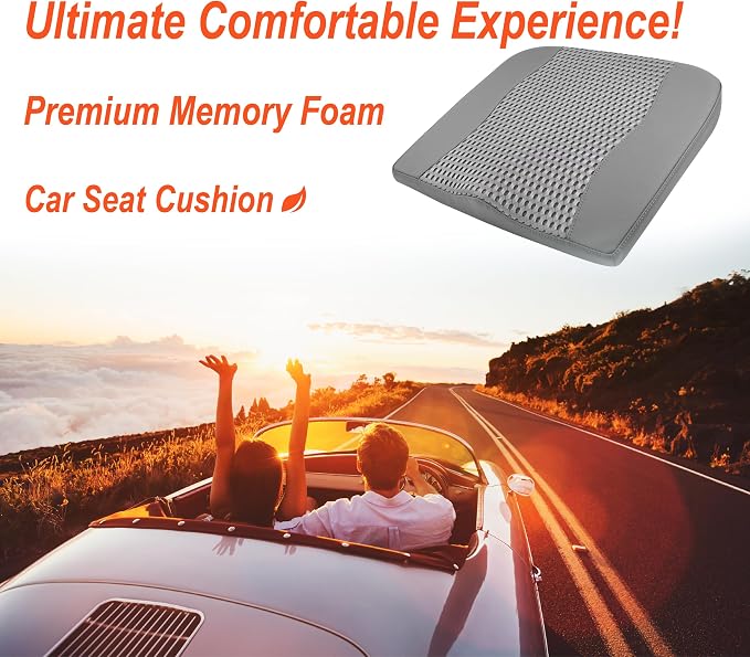 Car Seat Cushion, Comfort Memory Foam Car Cushions - Image 2