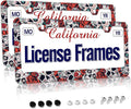 Stainless Steel Sugar Skull License Plate Frame Skull License Plate Holder by Unknown