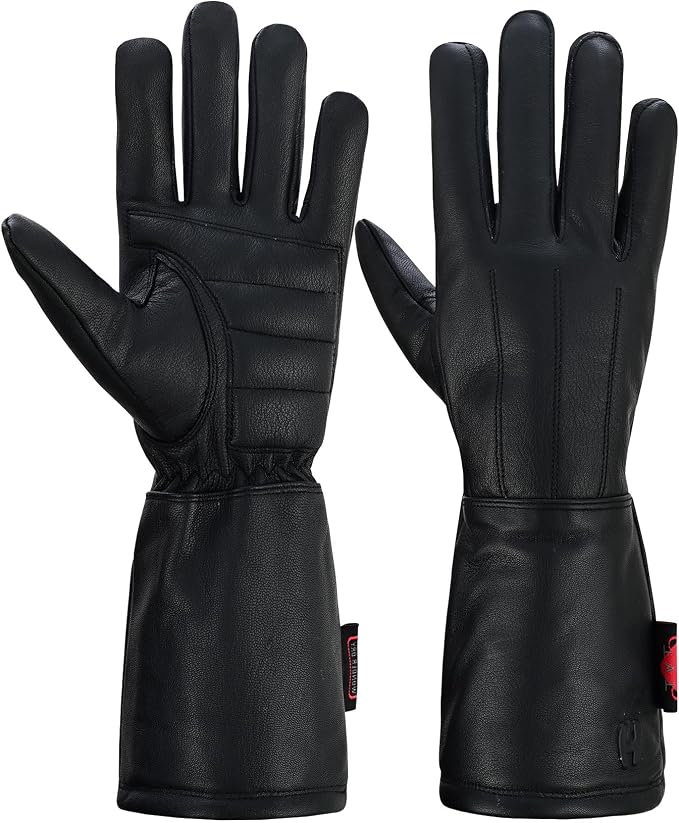 Hugger Women’s Classic Motorcycle Glove Seasonal Wind Stopper Lined Gauntlet by HuggerGloveCompany