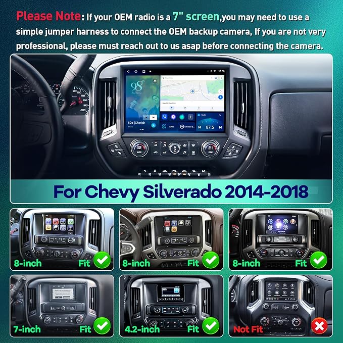 13.1 Inch 8 Core Car Radio for Chevy Silverado GMC Sierra 2014-2018 5Ghz WiFi - Image 2