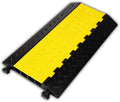 1 Pack Rubber Cable Ramp Hose Cable Protector Ramp 4 Channel 22000Lbs Load by F+COME