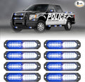 HLauto 1200T Emergency Strobe Grille Lights: 8pcs 12 LED Sync Feature Safety by HLauto