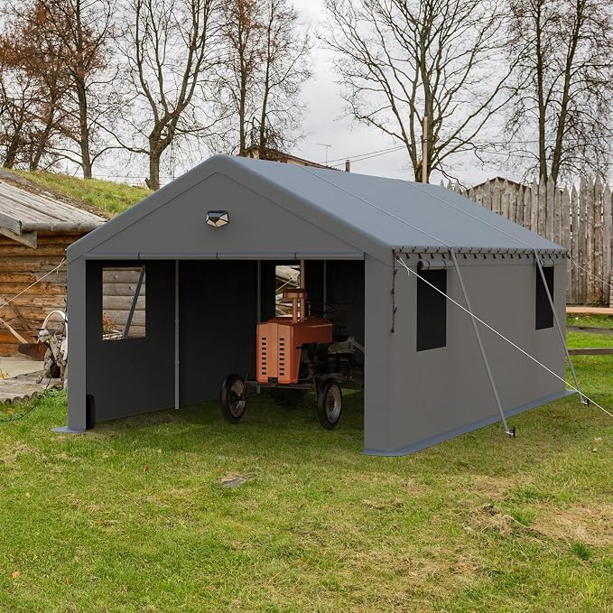 13x25 Carport, Heavy Duty Carport Canopy Garage - Image 8