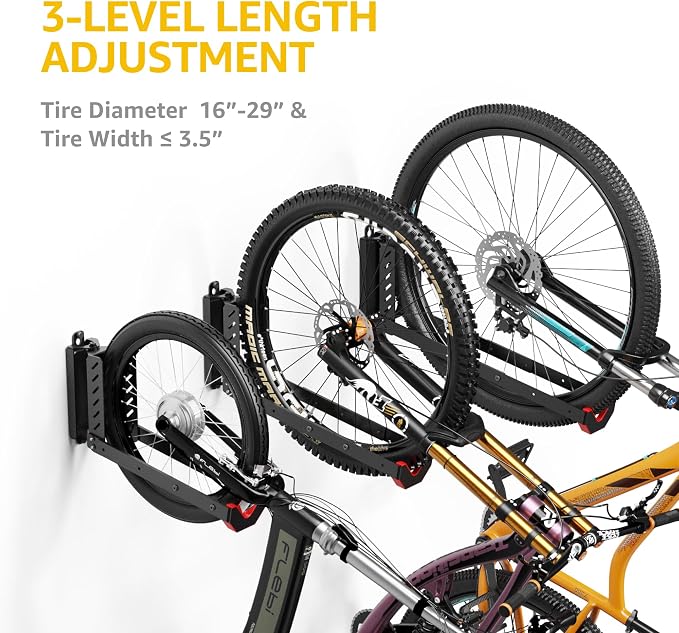monTEK Swivel Bike Wall Mount, No Heavy Lifting Required Bike Wall Mount - Image 4