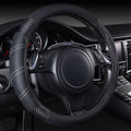 CAR PASS Line Rider Microfiber Leather Sporty 14.5-15 inch Steering Wheel Cover by CARPASS