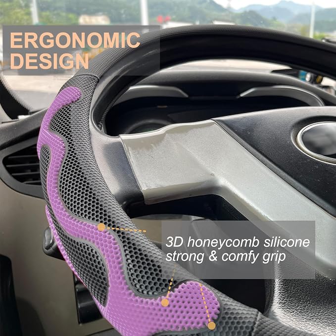 PINCTROT XL Size 17.5-18 Inch Comfy Grip Steering Wheel Cover - Image 2