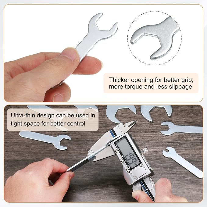 HARFINGTON 10pcs Small Wrench 13x70x2mm Metric U-Shaped Single Open Ended - Image 5