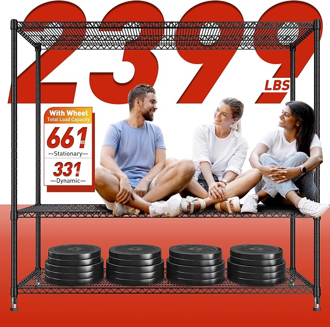 REIBII 60''W Storage Shelves 2399LBS Garage Shelving Heavy Duty - Image 4