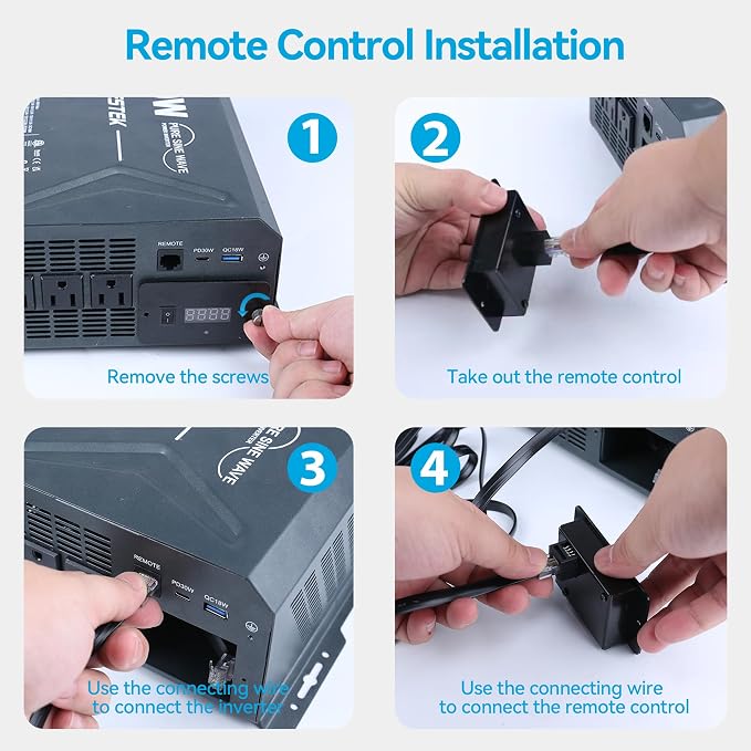 2000 Watt Pure Sine Wave Power Inverter, 12V DC to 110/120V AC Inverter - Image 4