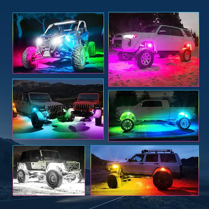 MICTUNING 2025 1000% Bright Q1 MAX RGB+IC Rock Lights, 20 Pods Chasing - Image 7