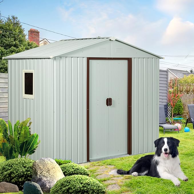 6x5 FT Outdoor Storage Shed, Metal Garden Shed by BNSPLY