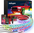 Nilight 6Pcs Car Underglow Neon Accent Strip Lights 300 LEDs Multi Color RGB-IC by Nilight