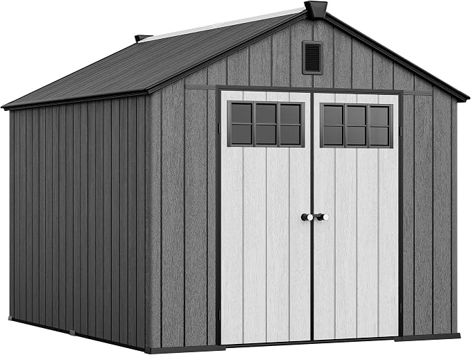 YITAHOME Outdoor Storage Shed 8x10 Ft, Plastic Storage Sheds - Image 9