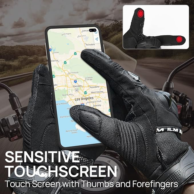 ILM Motorcycle Gloves for Men and Women Touchscreen Riding Gloves Motorbike - Image 3