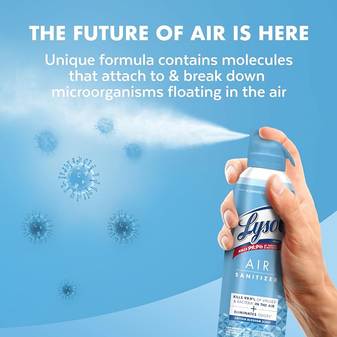 Lysol Air Sanitizer Spray with Odor Eliminator - Image 5