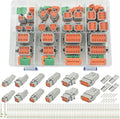 215 PCS Deutsch Connector Kit, DT 2 3 4 6 8 12 Pin Connectors, IP67 Waterproof by ALFOCI