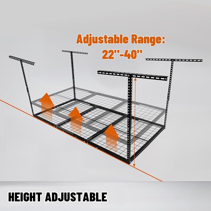 Kojem 3x6 Overhead Garage Storage Rack Adjustable Ceiling Garage Organization - Image 6