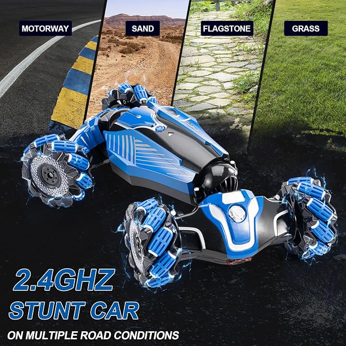 RC Stunt Car, 2.4GHz 4WD Drive Remote Controlled Gesture Sensor Toy Car - Image 2