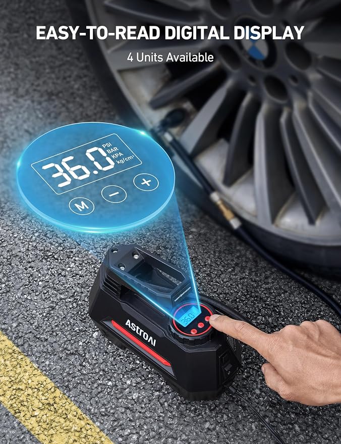 AstroAI Tire Inflator Portable Air Compressor Tire Air Pump - Image 5