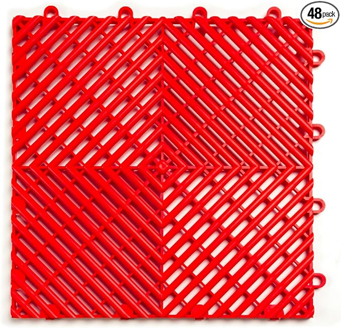 RaceDeck Free-Flow Open Rib Self-Draining Design, Durable Copolymer Plastic by BigFloors