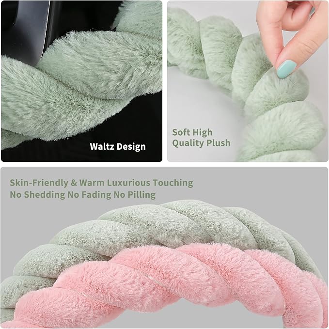 Luxury Fluffy Winter Car Steering Wheel Cover - Image 6