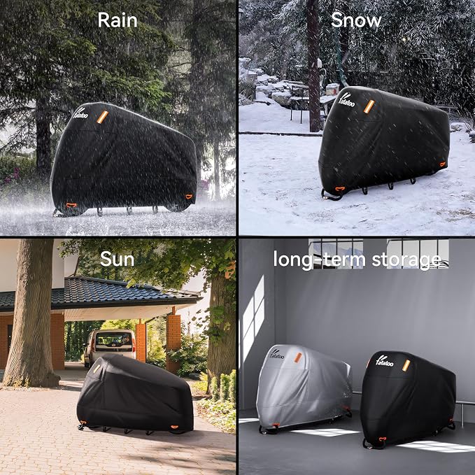 Motorcycle Cover Waterproof Outdoor, 300D Heavy Duty, UV & Rain Resistant - Image 7
