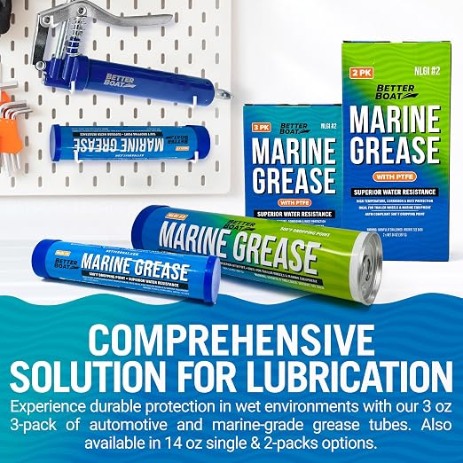 3PK Mini Marine Grease Tube, 3 Oz Cartridge, Waterproof High Temp Wheel Bearing - Image 4