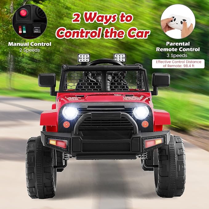 Costzon Ride on Car, 12V Battery Powered Truck Vehicle - Image 5