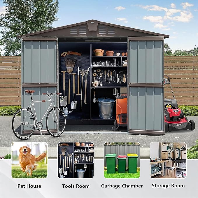 IKERY Metal Storage Shed - Image 4