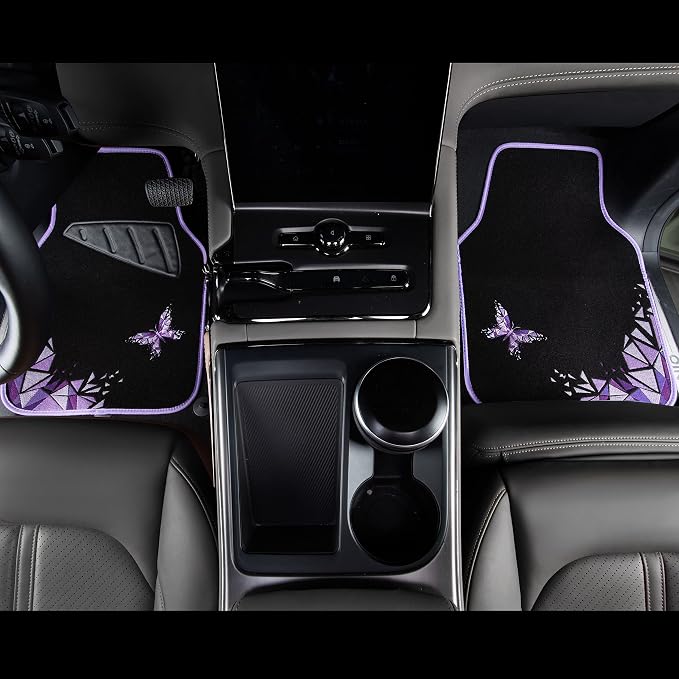 CAR PASS Universal Embroidery Geometric Butterfly Car Floor Mats - Image 4