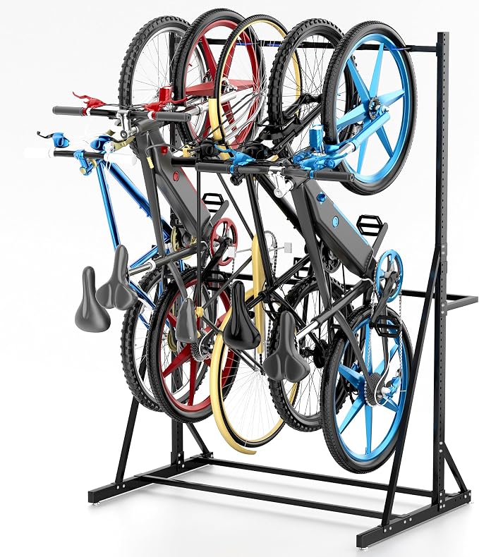 Freestanding Bike Storage Rack, Heavy Duty Vertical Bike Rack by Unknown