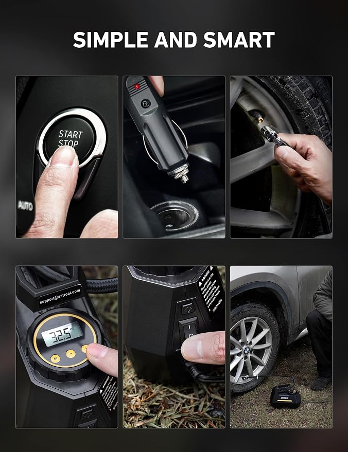 AstroAI Tire Inflator Portable Air Compressor Tire Air Pump - Image 9