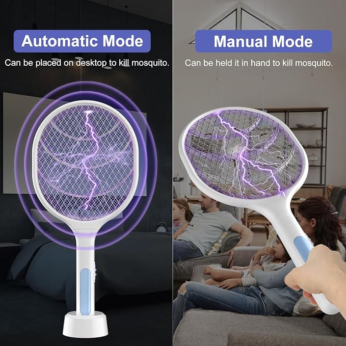 Bug Zapper 2 Pack, VANELC Electric Fly Swatter Racket Fly Zapper, 3000 Volt USB - Image 5