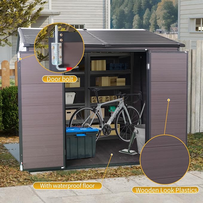 8x6 FT Outdoor Storage Shed - Image 4