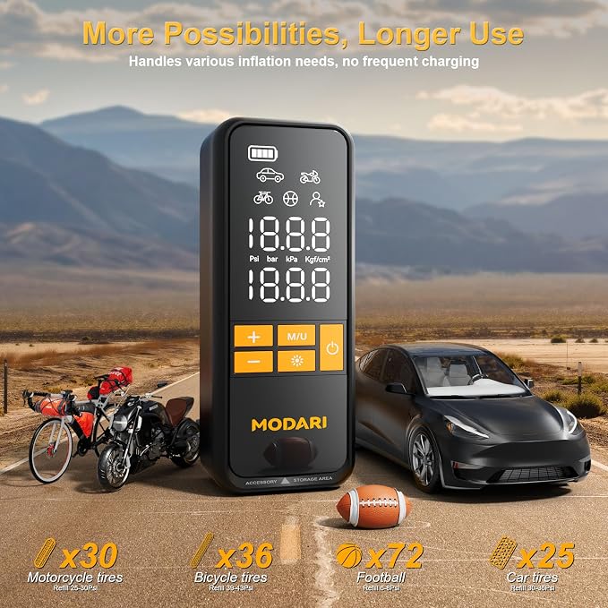 Tire Inflator Portable Air Compressor, 5X Faster 160 PSI Portable Tire Inflator - Image 5