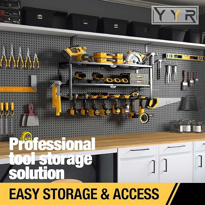 YYR Heavy Duty Power Tool Organizer Wall Mount, Cordless Drill Hanger Storage - Image 6