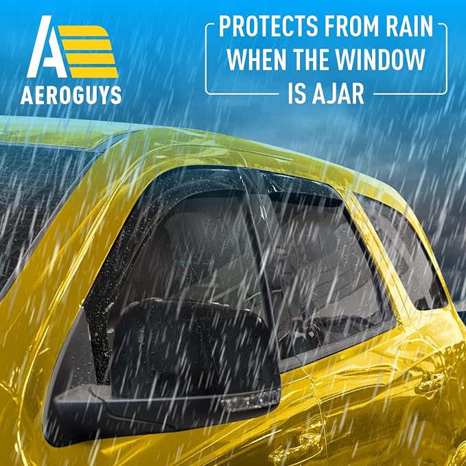 Extra Durable Window Deflectors in-Channel Window Visors Rain Guards Fit - Image 2