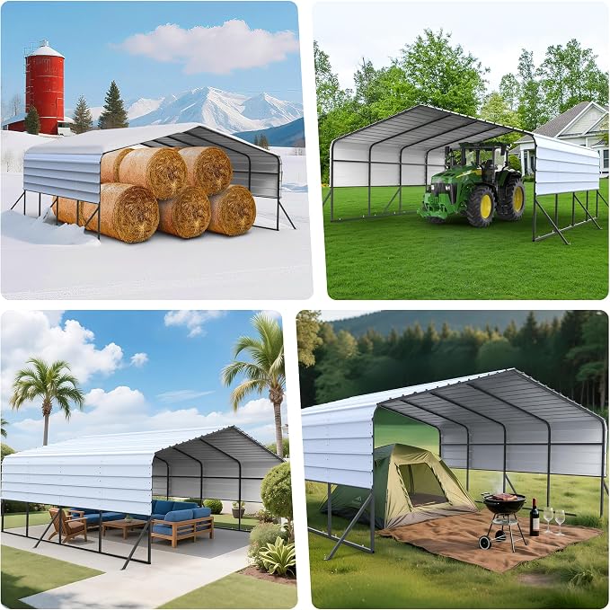 20x20 Metal Carports Heavy Duty - Image 7