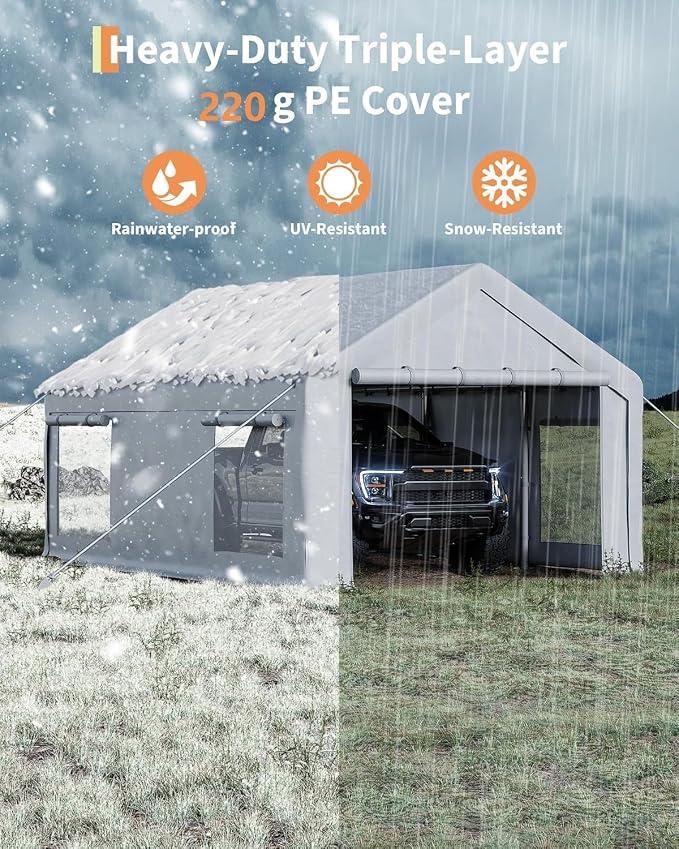 13 x 20FT Heavy Duty Carport - Image 7