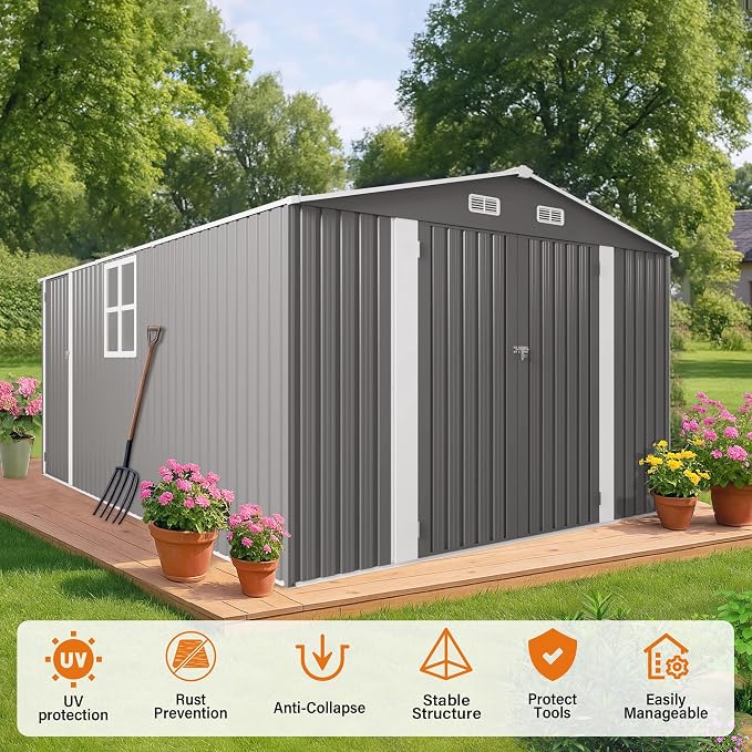 10X14 FT Outdoor Storage Shed - Image 7