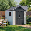 Patiowell 8x6 FT Outdoor Storage Shed, Plastic Shed Resin Garden Shed by Patiowell