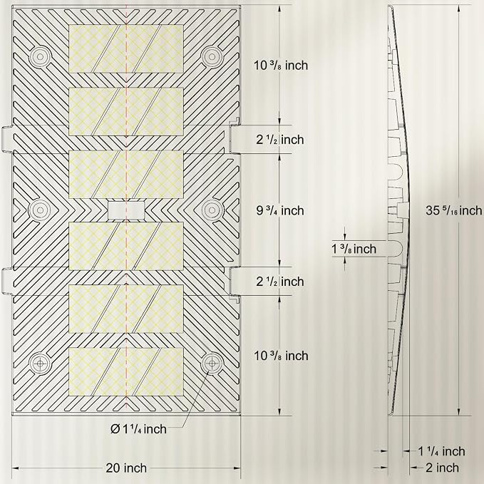 35" inch Width Speed Humps Rubber Speed Bumps - Image 2