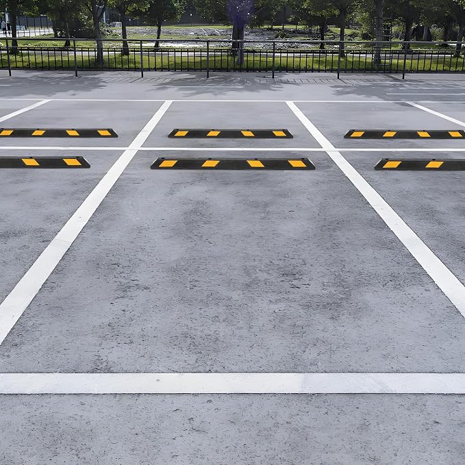 1-Pack 72" Rubber Parking Curb, Heavy Duty Long Garage Floor Wheel Stopper - Image 9