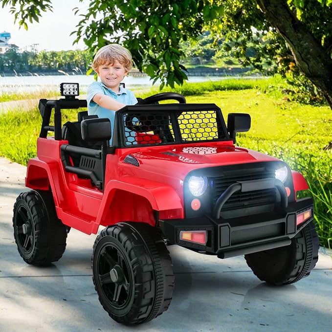 OLAKIDS Kids Ride On Truck, 12V Electric Vehicle Jeep Car - Image 2