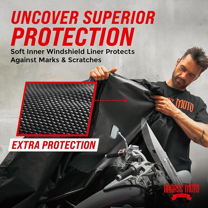Badass Moto Ultimate Motorcycle Cover Waterproof Outdoor Heavy Duty Durable All - Image 2