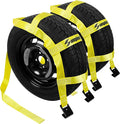 Tow Dolly Basket Straps with Flat Hooks Fits 14" 15" 16" Car Auto Hauler Wheel by Sumpluct