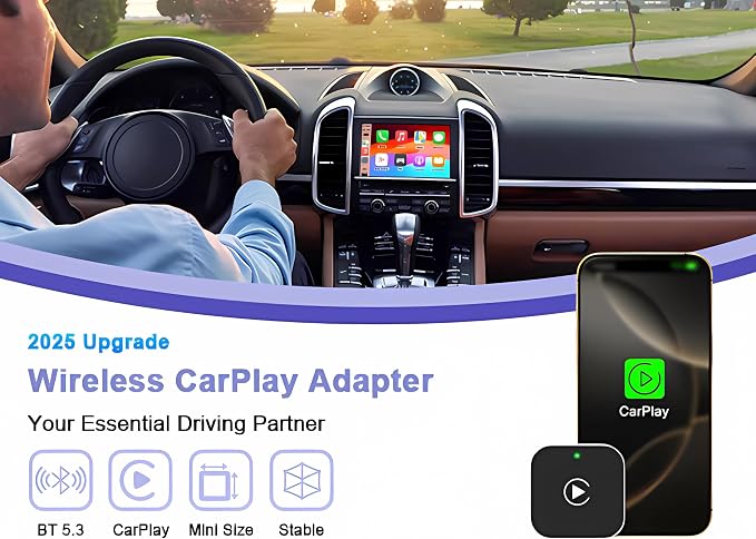 Wireless CarPlay Adapter for iPhone, 2025 Upgrade Convert Wired to Wireless - Image 2